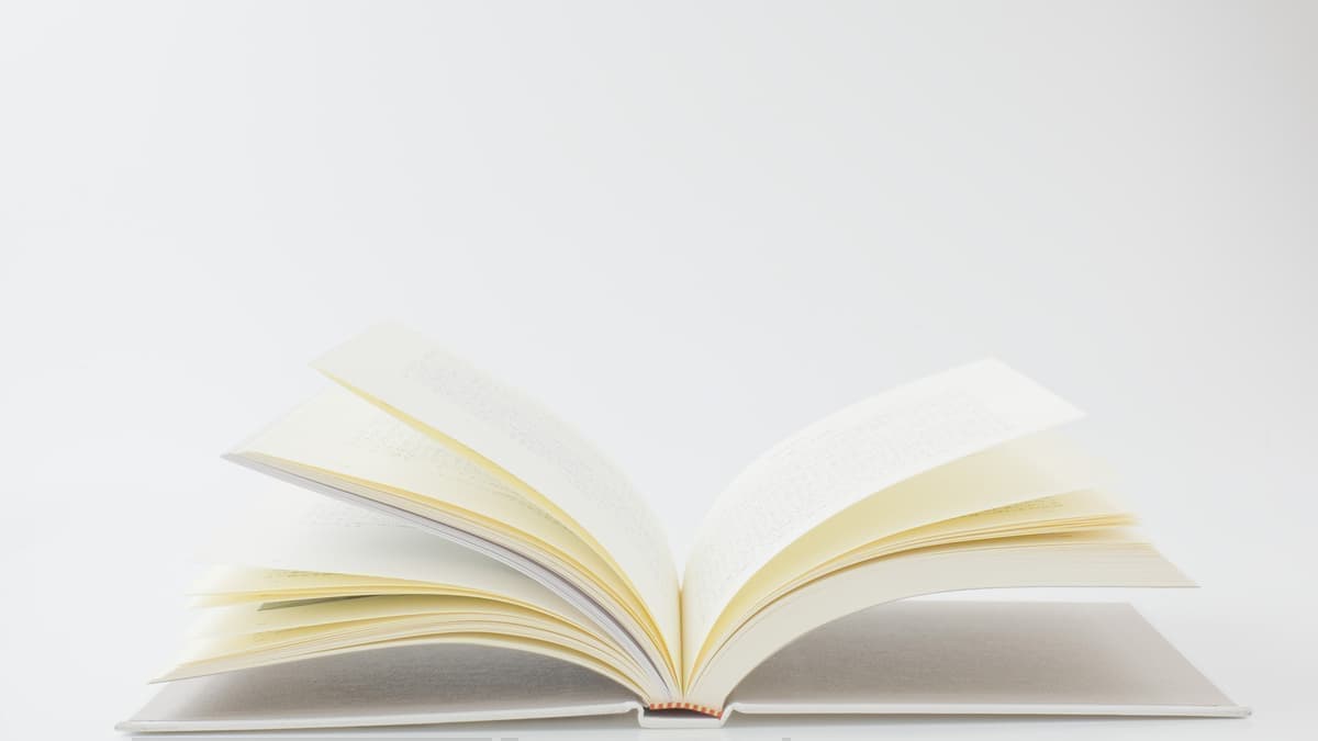 見開いた本